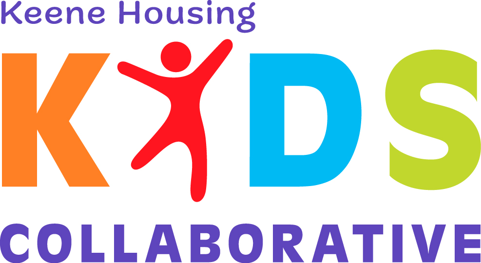 Keene Housing Kids Collaborative Logo in the brand colors of purple, orange, red, blue, and green.